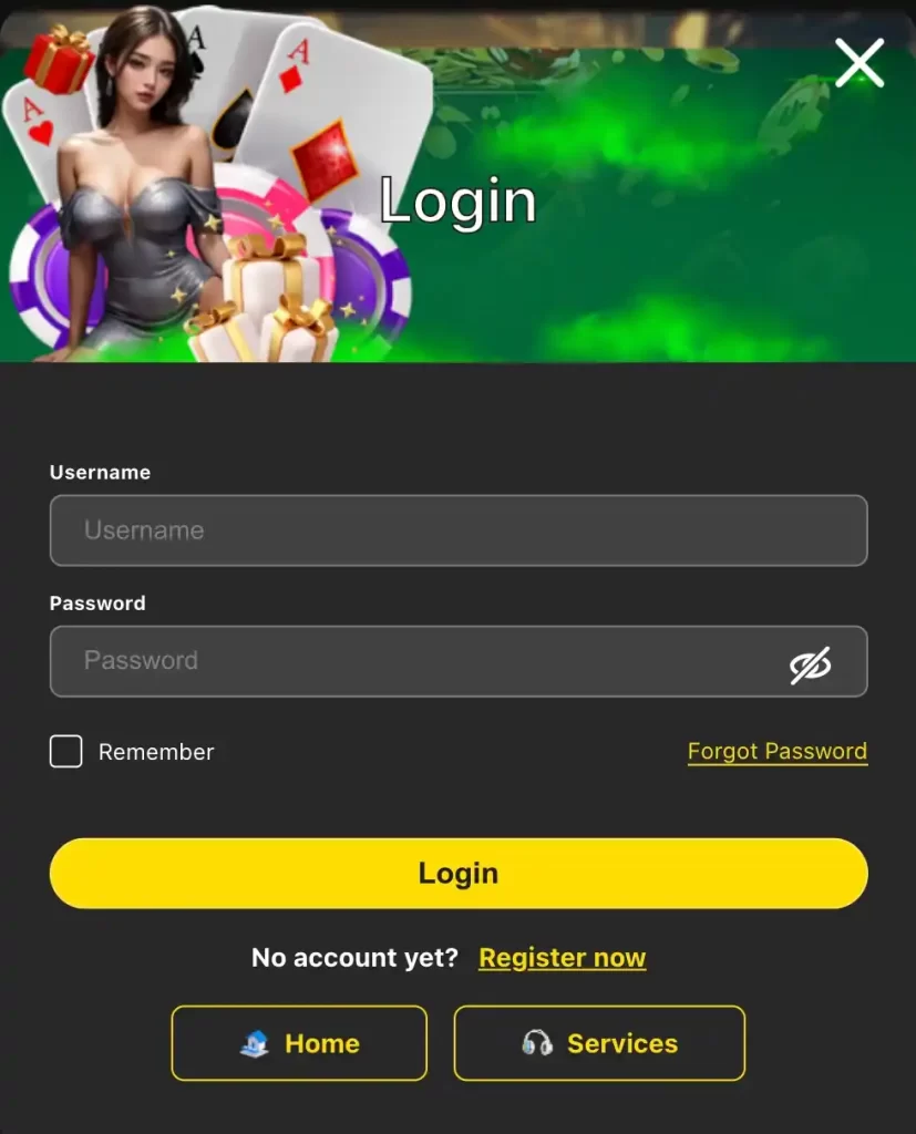 BINIJILI login and register portal for new online casino users