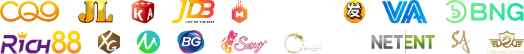 BINIJILI game providers logos showcasing top casino and online game brands